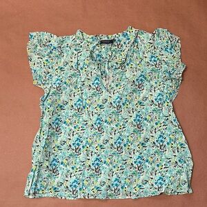 Vineyard Vines Floral Top - Blue, Green, Yellow